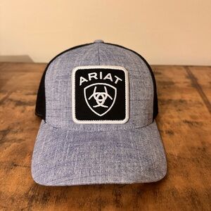 Ariat Denim Blue and Black Logo Cap